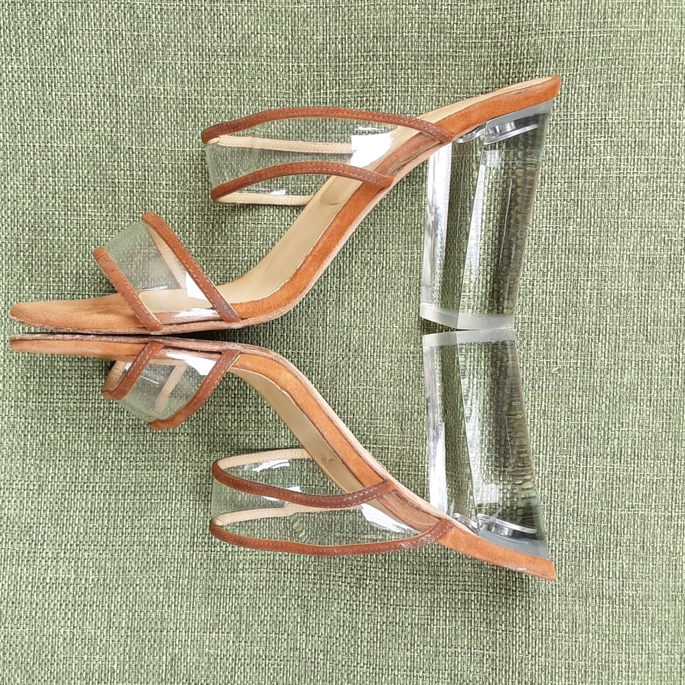 Ritch Erani NYFC clear block heel slide sandal. - Picture 9 of 11